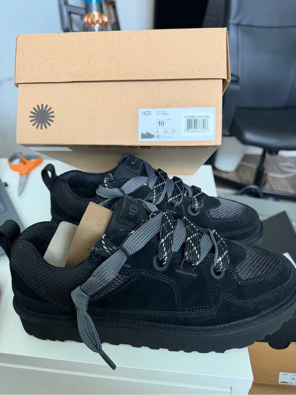 UGG Women’s Black Lace-Up Sneakers